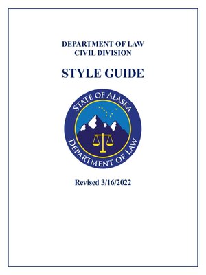 cover image of Civil Division Style Guide